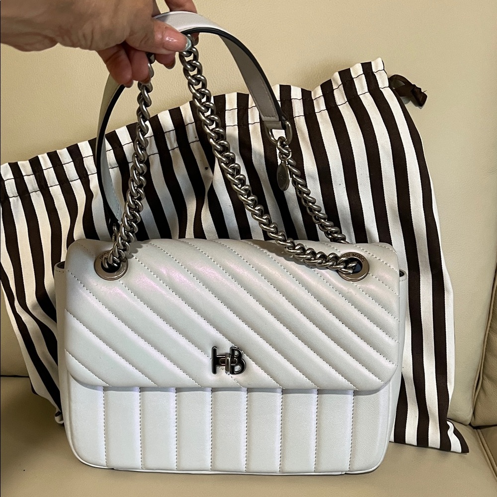White Quilted Chain Shoulder Bag